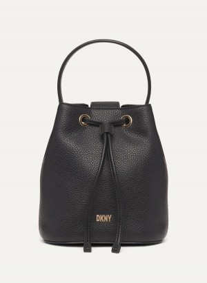 Black Dkny Inessa Women's Bucket Bags | V8953866