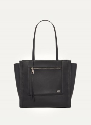 Black Dkny Pax Large Women's Tote Bags | B2990511