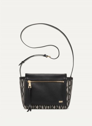 Black Dkny Pax Women's Crossbody Bags | Q7366674