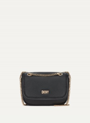 Black Dkny Porter Micro Mini Women's Crossbody Bags | U3544289