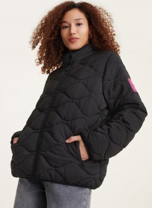 Black Dkny Quilted Packable Women's Jackets | M2997867