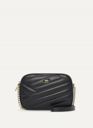 Black Dkny Sara Camera Women's Crossbody Bags | K9701882