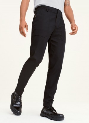 Black Dkny Smart Fatigue Men's Pants | L5408879