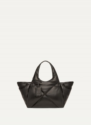 Black Dkny The Medium Quilt Effortless Women's Tote Bags | W1593720