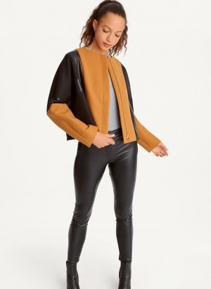 Brown Dkny Colorblock Women's Jackets | S0109557