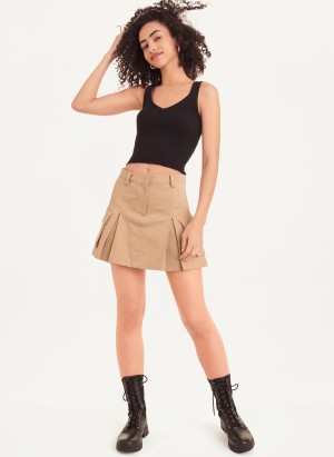 Brown Dkny Mini Women's Skirts | R2468333