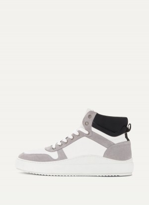 Grey Dkny Grey High Top Men's Sneakers | F7928739