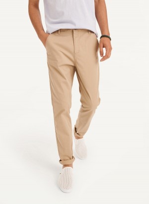 Khaki Dkny Skinny Chino Men's Pants | Q9342385