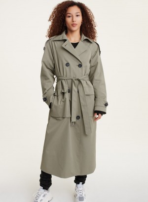 Olive Dkny Lightweight Women's Trench Coat | V9547769