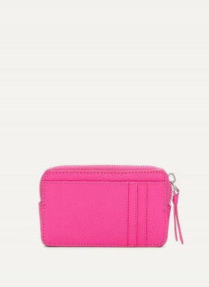 Pink Dkny Keyfob Raised Logo Women's Card Case | W2821378