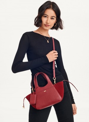 Red Dkny The Mini Effortless Women's Tote Bags | L4726474