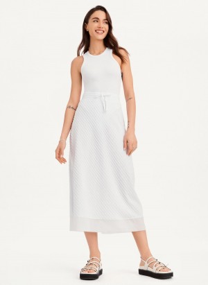 White Dkny Pull On Maxi Women's Skirts | W7172880