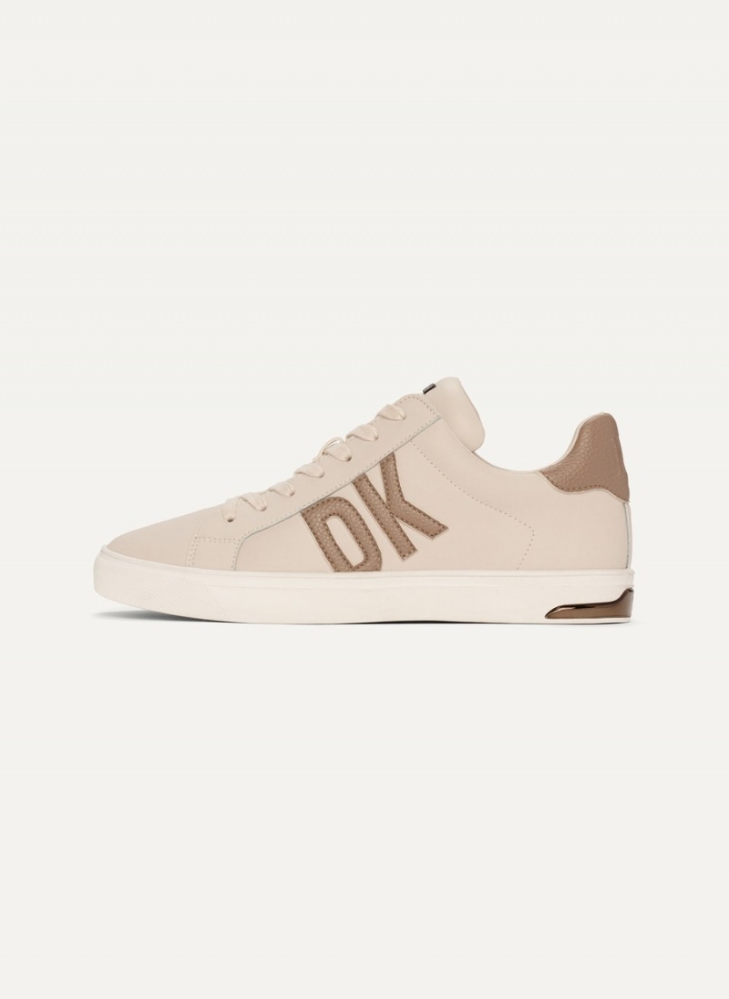 Beige Dkny Abeni-Lace Up Women\'s Sneakers | O0219332