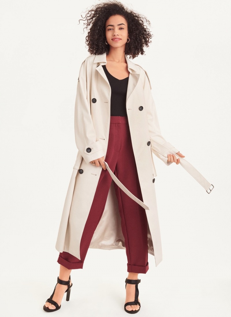 Beige Dkny Lightweight Women's Trench Coat | G5263534