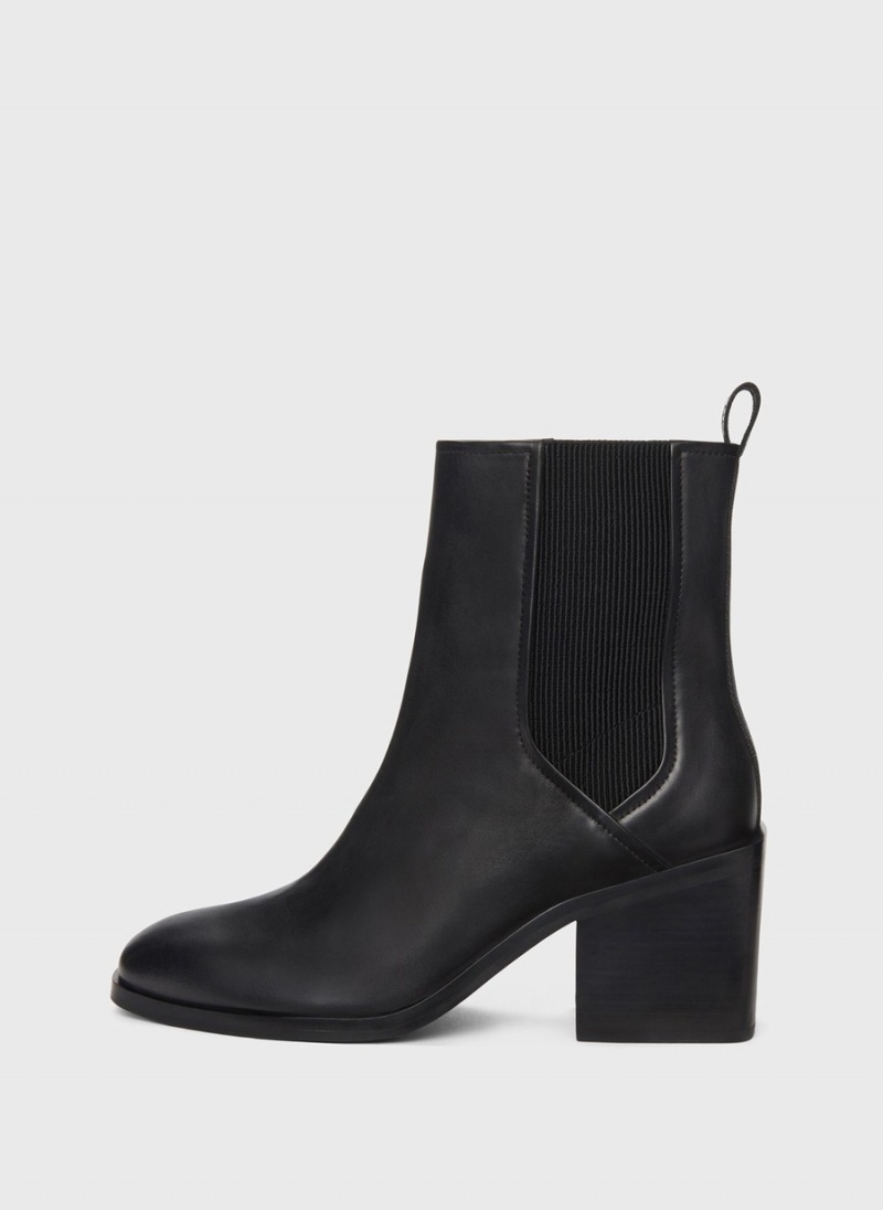 Black Dkny Block Heel Women\'s Chelsea Boots | S9273410