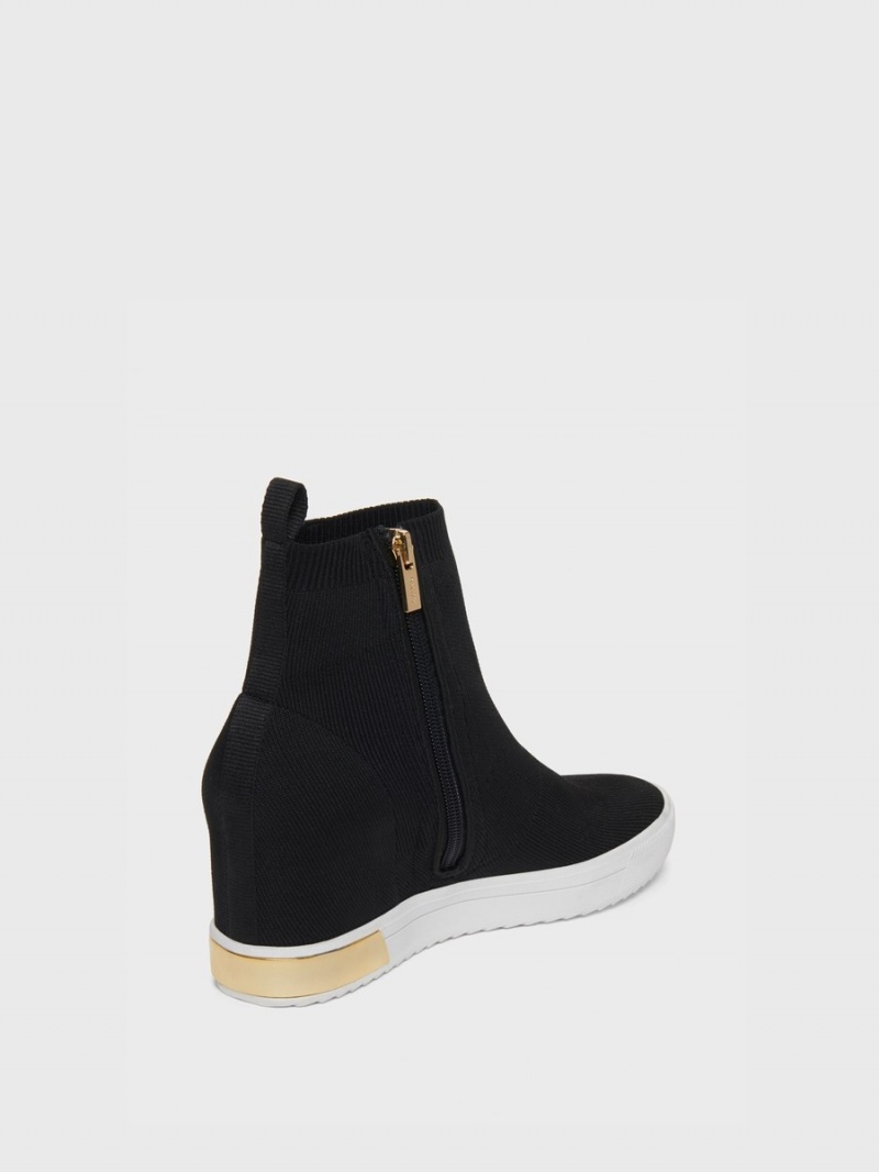 Black Dkny Cali Wedge Women's Sneakers | N5618358