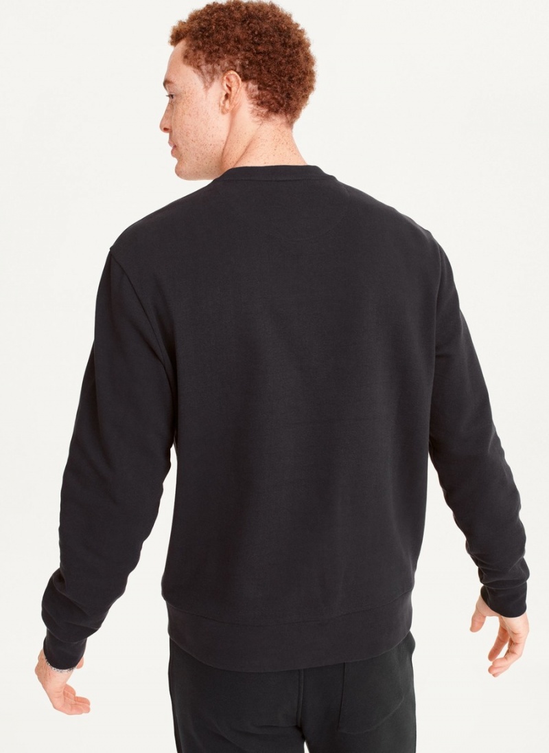 Black Dkny Chenille Logo Men's Sweatshirts | W0408112