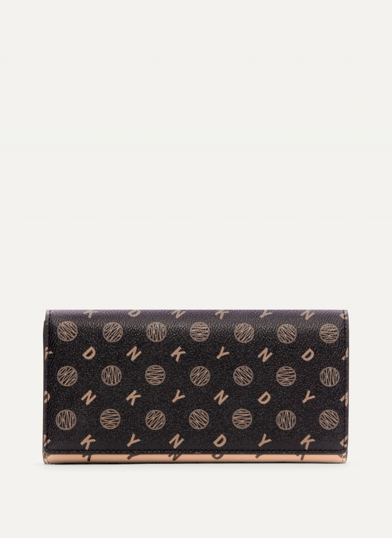 Black Dkny Continental Women\'s Wallets | R7960925