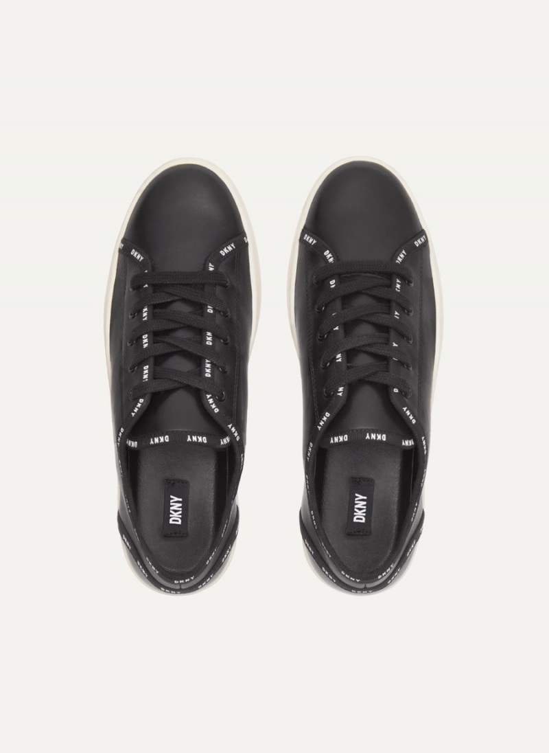 Black Dkny Court Women's Sneakers | D1173657