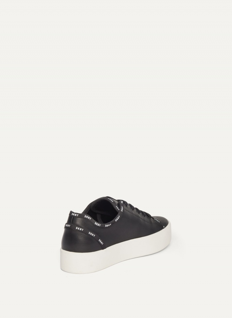 Black Dkny Court Women's Sneakers | D1173657