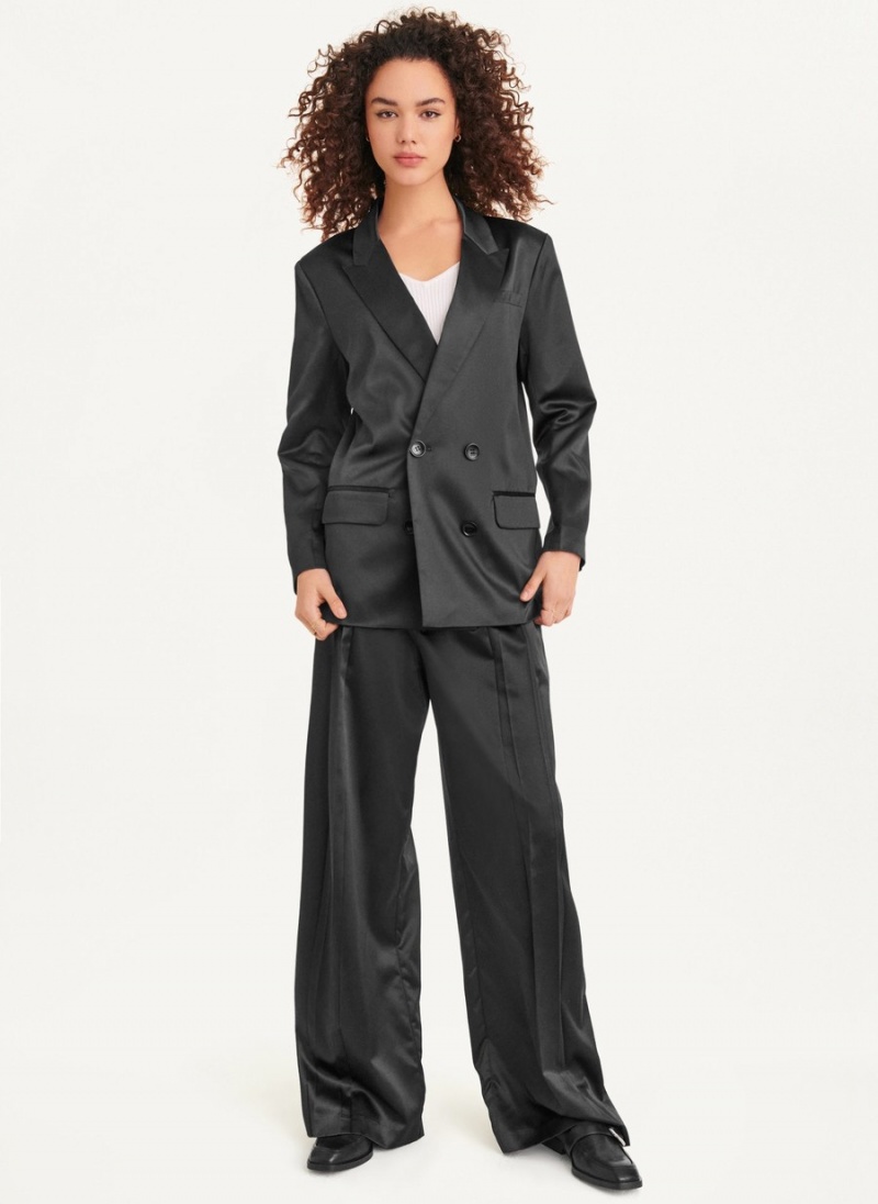 Black Dkny Double Breasted Women's Jackets | K9972575