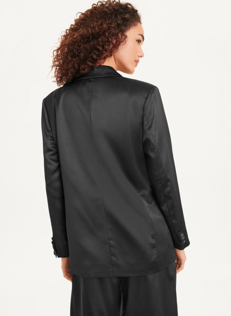 Black Dkny Double Breasted Women's Jackets | K9972575