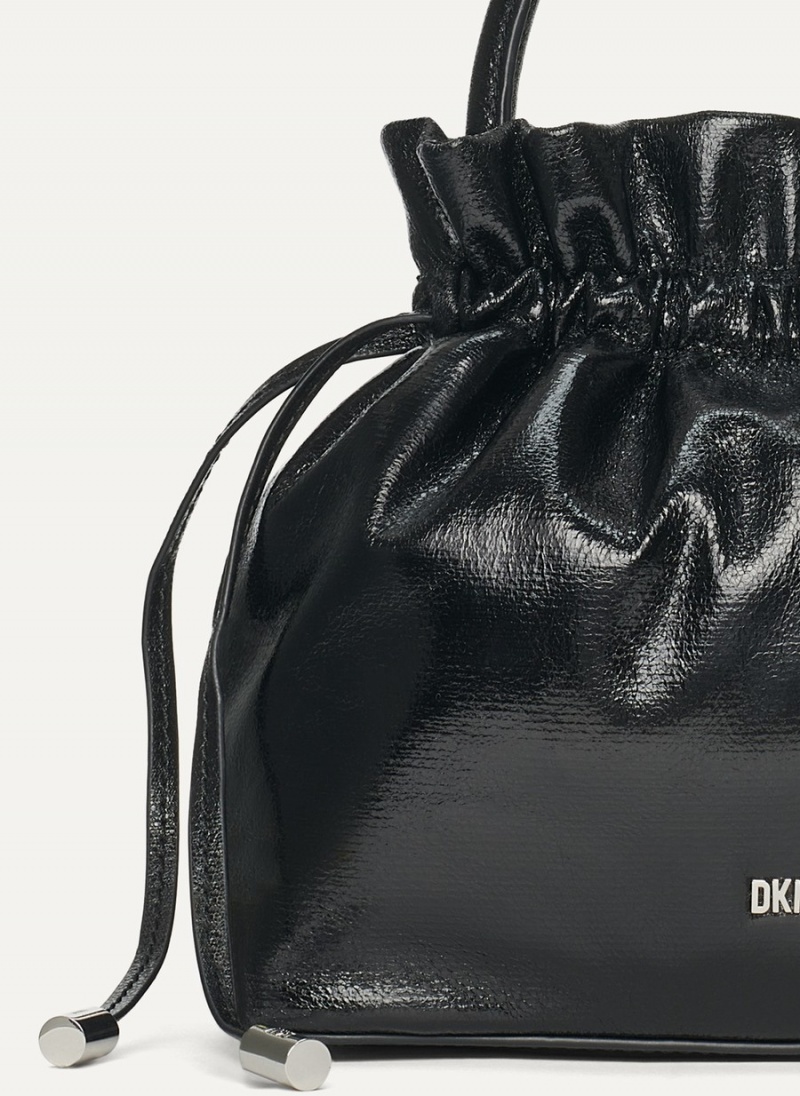 Black Dkny Feven Top Handle Women's Bucket Bags | F3091220