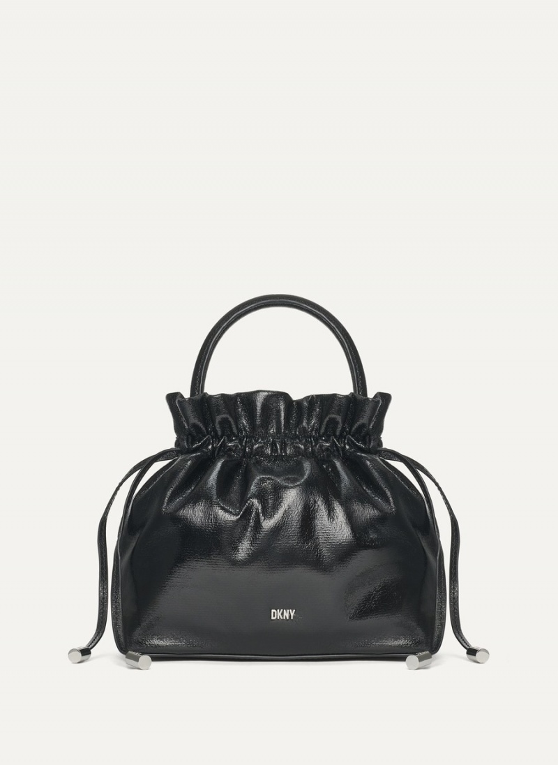 Black Dkny Feven Top Handle Women's Bucket Bags | F3091220