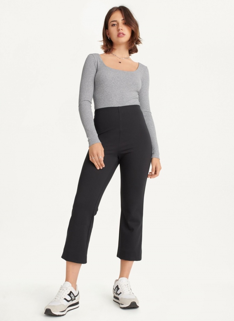 Black Dkny Kick Flare Crop Women\'s Pants | K5807828