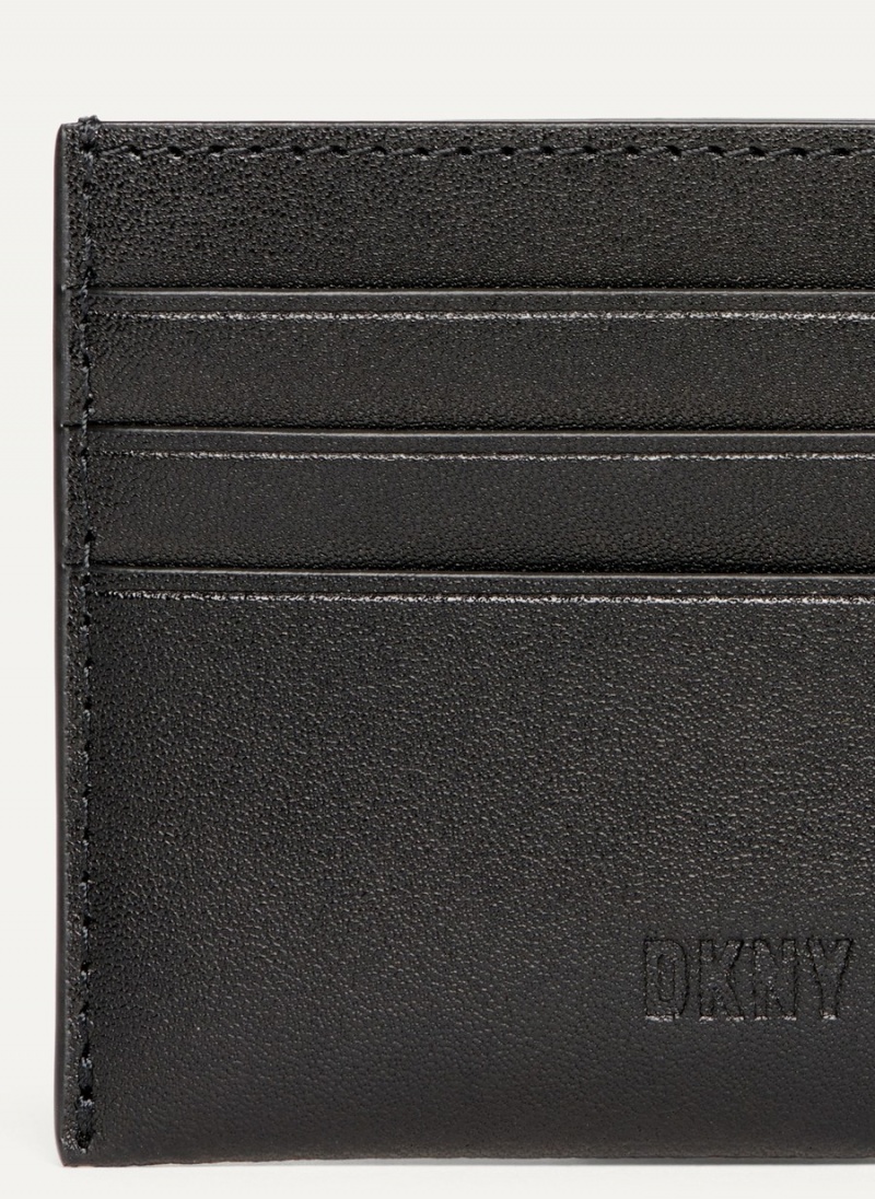 Black Dkny Logo Men's Card Case | E4646414