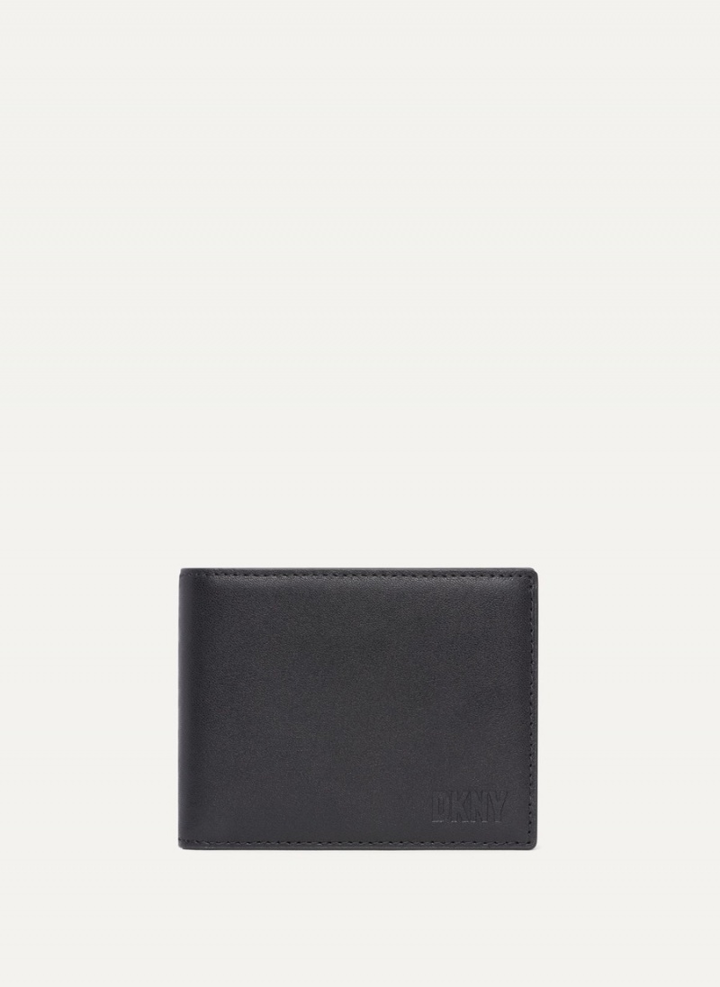 Black Dkny Logo Men\'s Card Case | E4646414