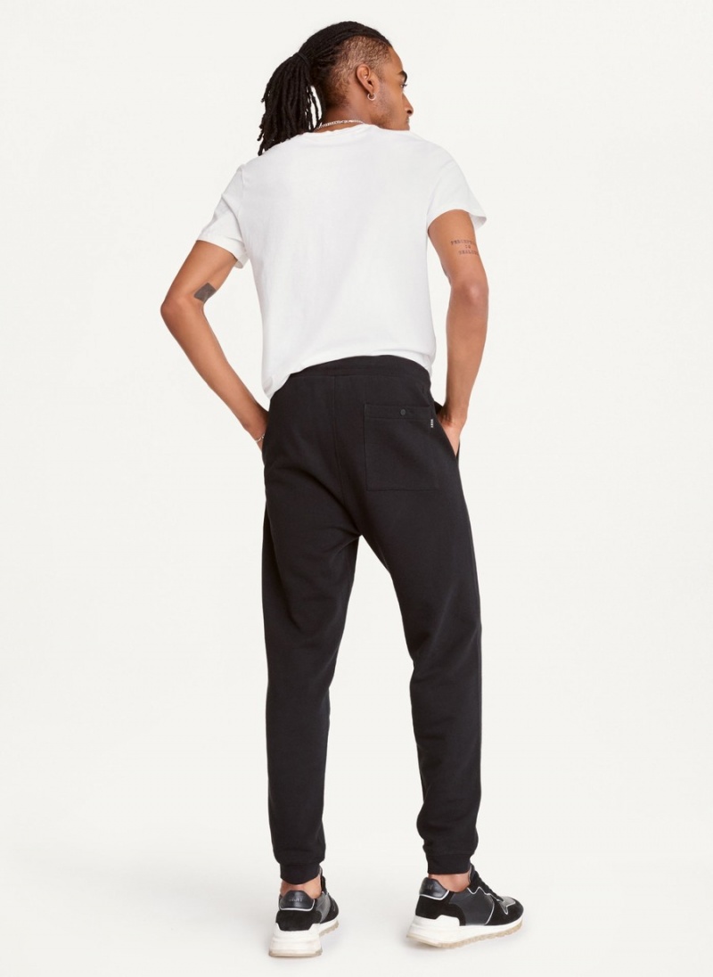 Black Dkny Logo Men's Pants | B7489969