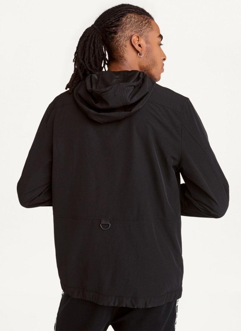 Black Dkny Nylon Men's Windbreaker | Z3959470