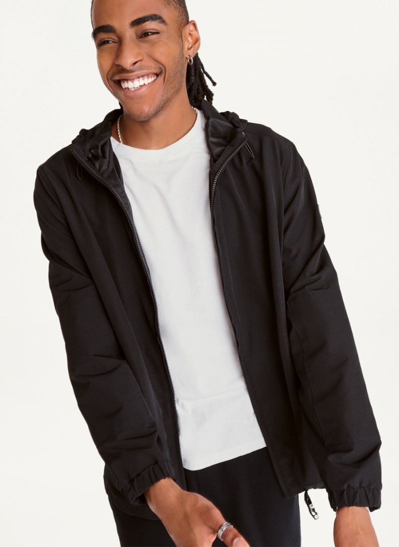 Black Dkny Nylon Men's Windbreaker | Z3959470