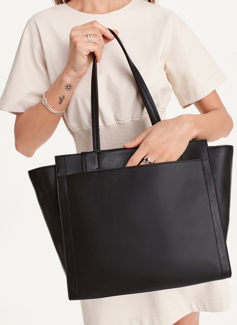 Black Dkny Pax Large Women's Tote Bags | B2990511