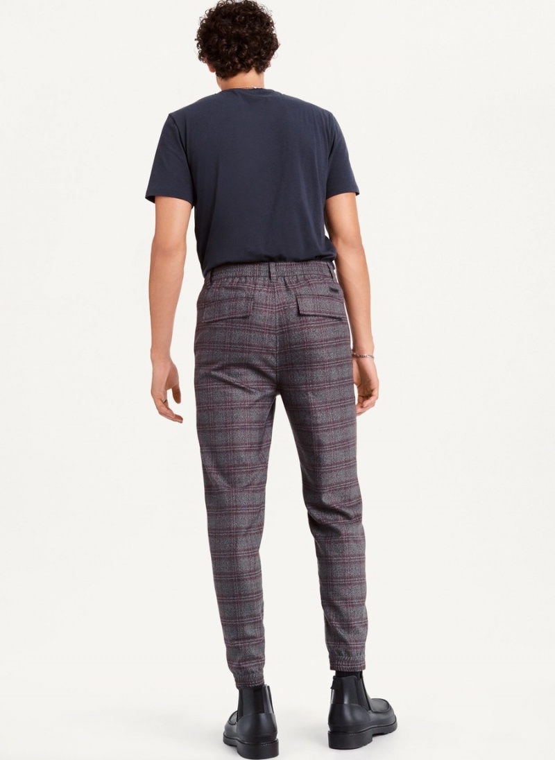 Black Dkny Plaid Men's Jogger | Z7266407