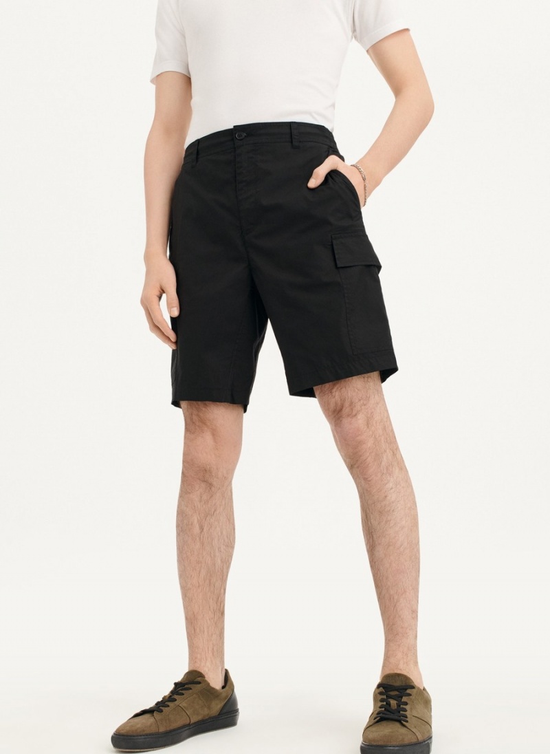 Black Dkny Poplin Cargo Men\'s Shorts | T8099856