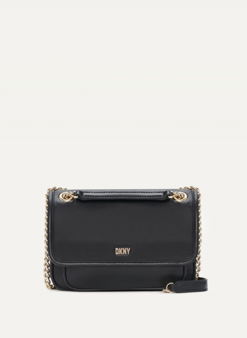 Black Dkny Porter Flap Women\'s Crossbody Bags | Q4937791