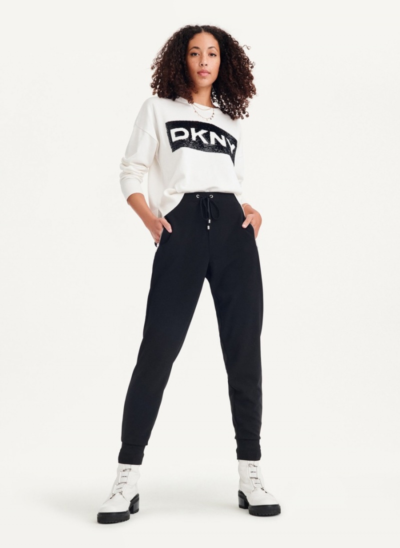 Black Dkny Pull Ons Women\'s Jogger | B2884139