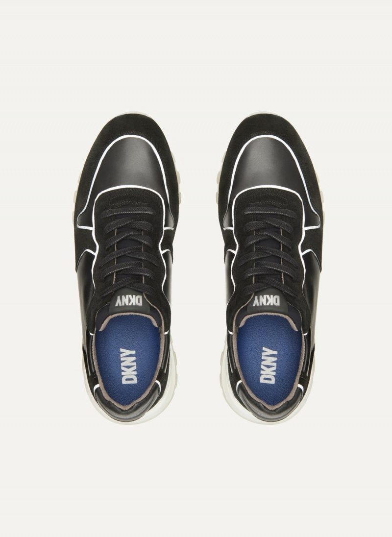 Black Dkny Runner Men's Sneakers | I9905260