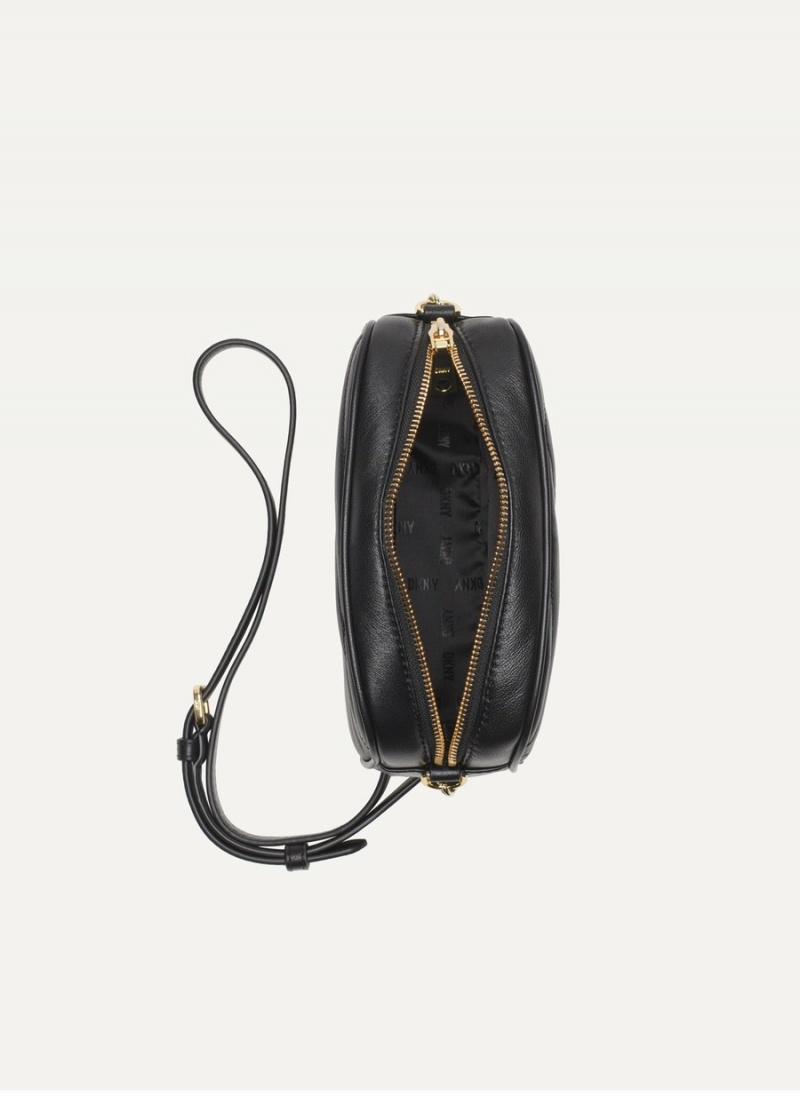 Black Dkny Sara Camera Women's Crossbody Bags | K9701882