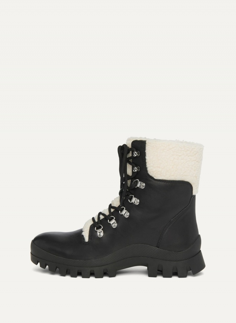 Black Dkny Shearling Ski Women\'s Boots | D4944972