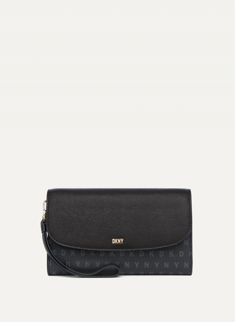 Black Dkny Sydney Women\'s Wallets | S9977204