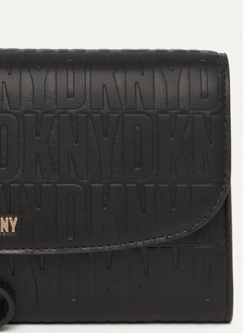 Black Dkny Sydney Women's Wallets | Z2887682