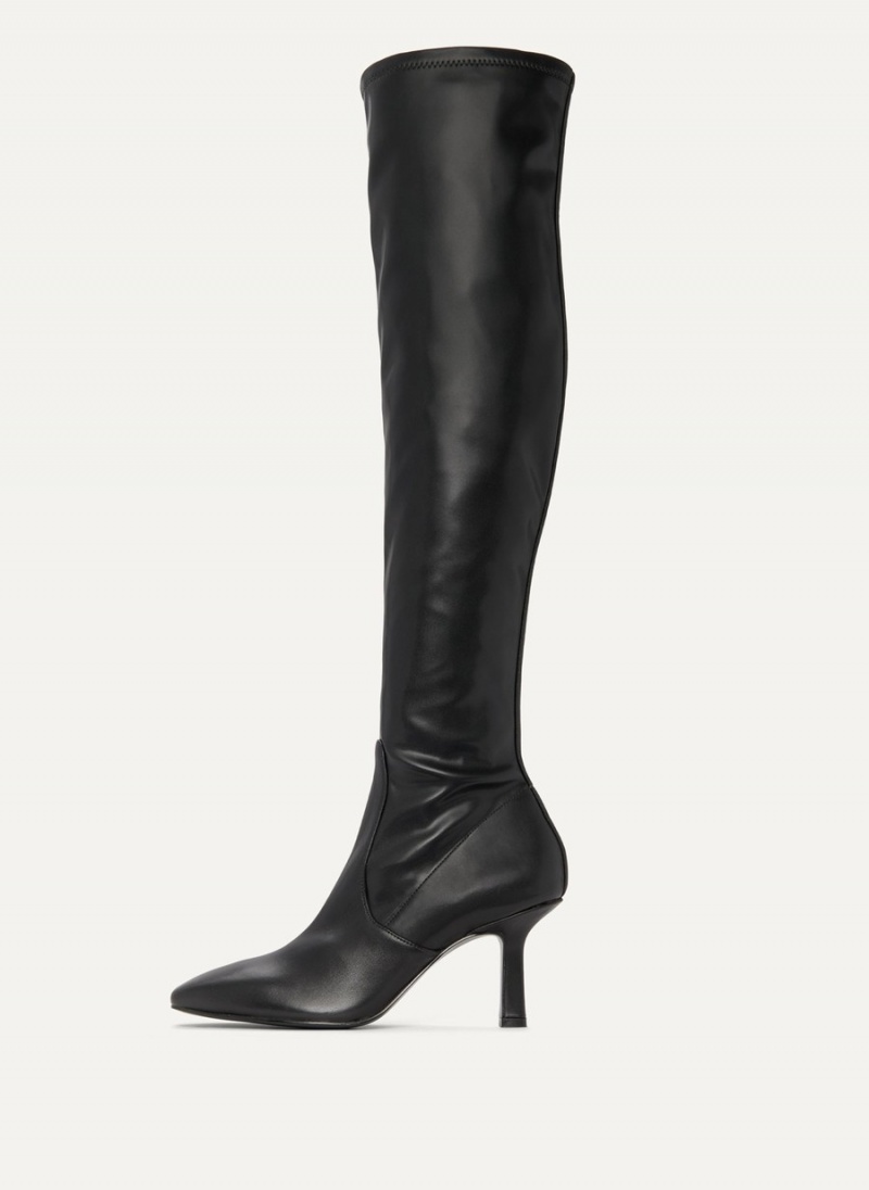 Black Dkny Tall Stretch Women\'s Boots | I8690246