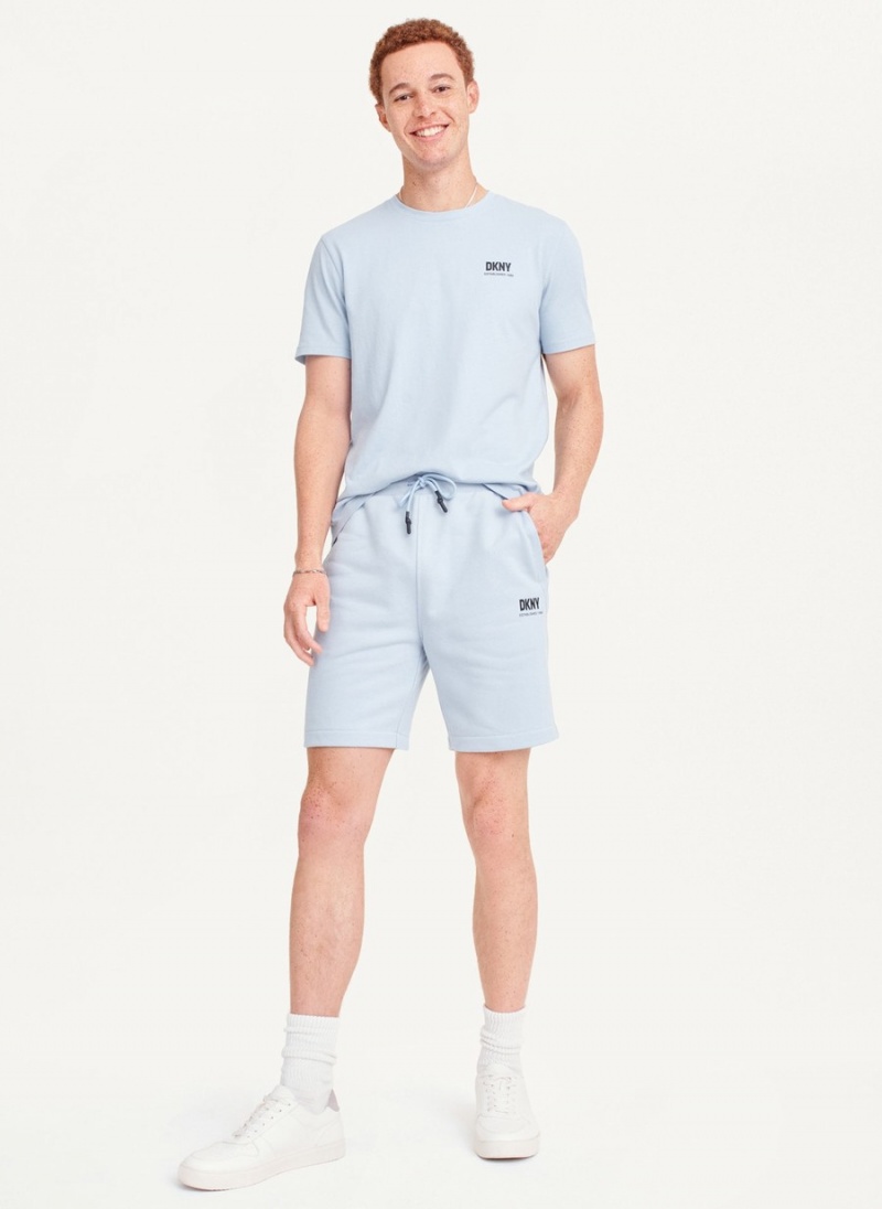 Blue Dkny French Terry Men's Shorts | X7353992