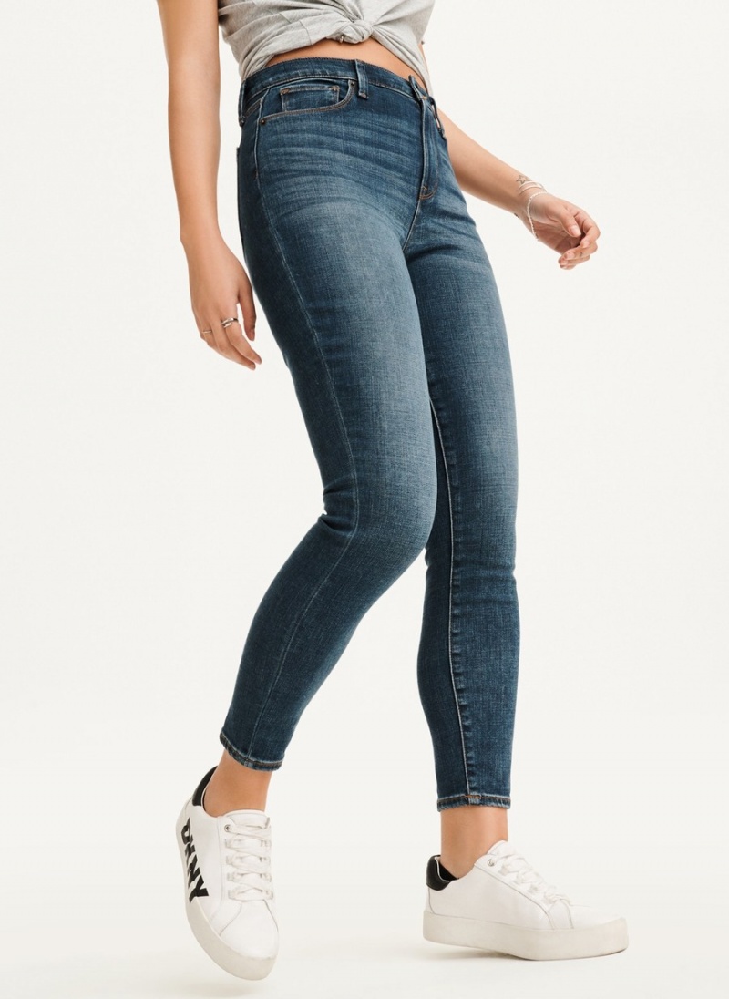 Blue Dkny High Rise Skinnys Women's Jeans | U1311077