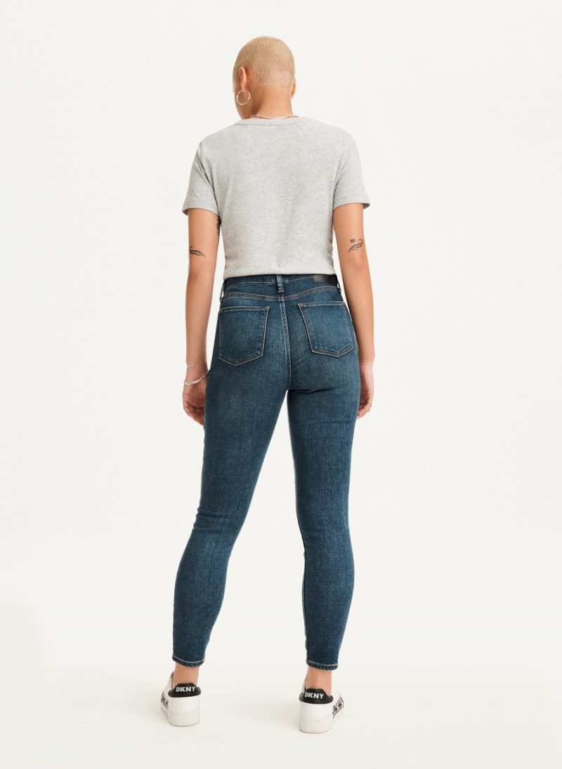 Blue Dkny High Rise Skinnys Women's Jeans | U1311077