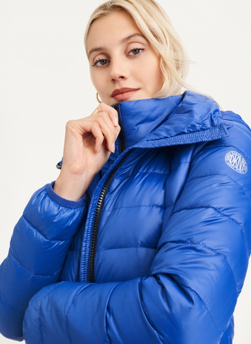 Blue Dkny Packable Women's Puffer Jacket | G6163347