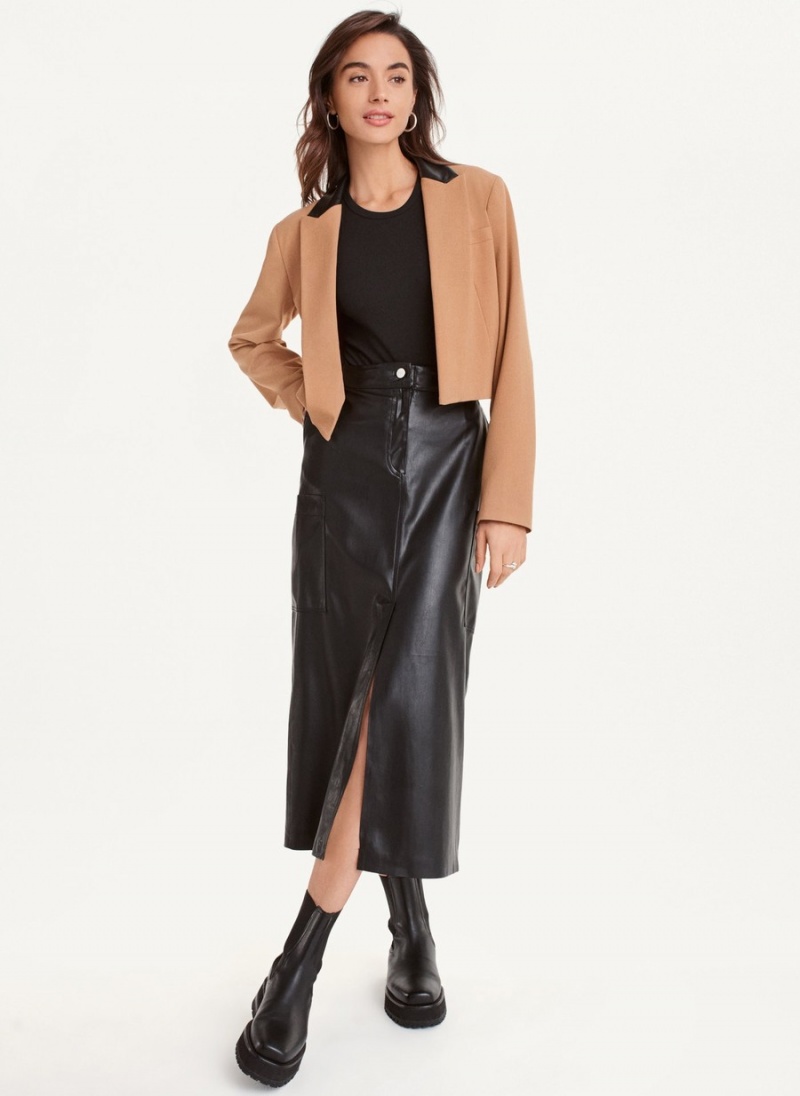 Brown Dkny Cropped Tailored Women's Jackets | K7469971